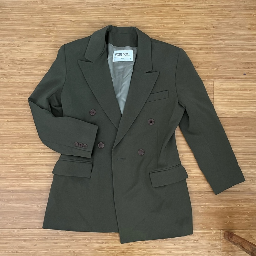 Vintage olive green oversized blazer